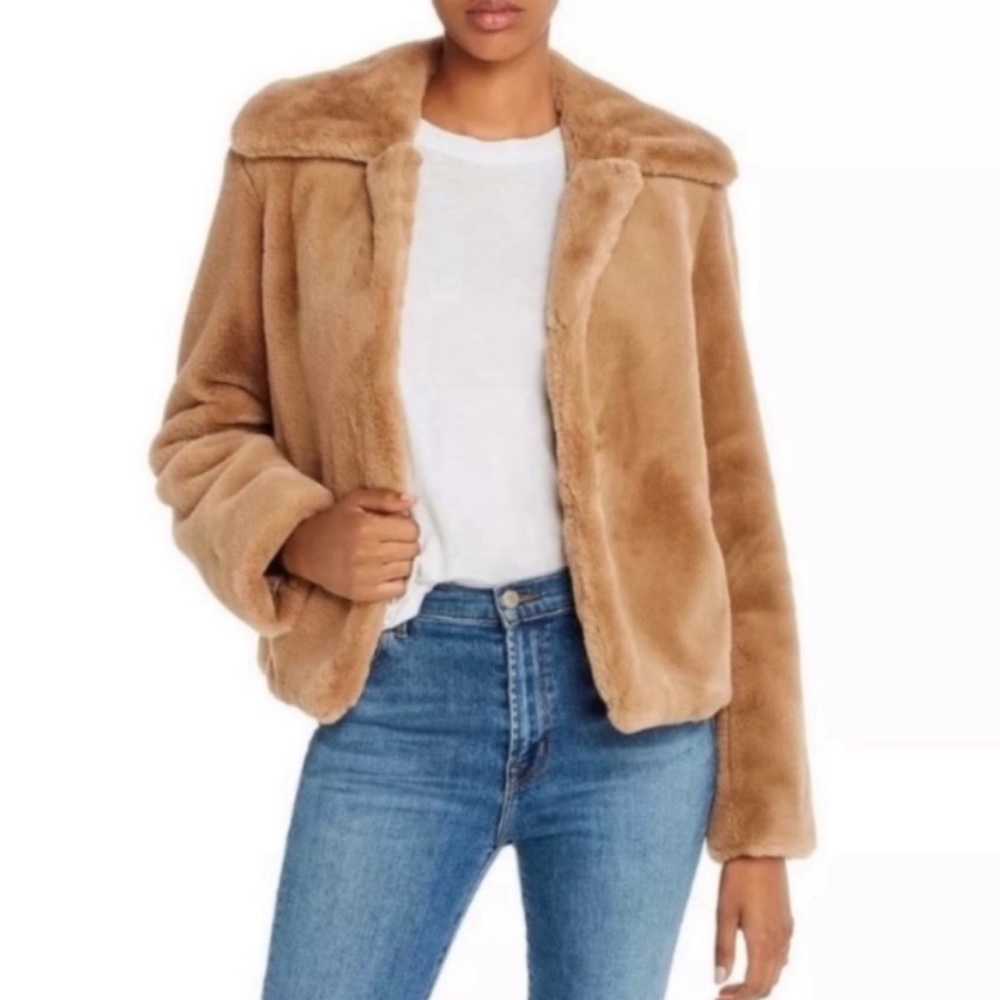 Faux rabbit fur theory jacket